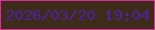 文字の大きさ：4、枠の色：dc319d、背景の色：3c2c19、文字の色：5320a2 無料ブログパーツのブログ時計