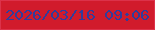 文字の大きさ：3、枠の色：dc324a、背景の色：d11b2c、文字の色：333c9b 無料ブログパーツのブログ時計