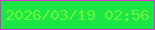 文字の大きさ：4、枠の色：dc32d4、背景の色：1be645、文字の色：6bf639 無料ブログパーツのブログ時計