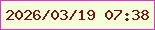 文字の大きさ：2、枠の色：dc35cc、背景の色：f5ffd9、文字の色：7d1211 無料ブログパーツのブログ時計