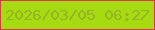 文字の大きさ：1、枠の色：dc3950、背景の色：a6da11、文字の色：93b521 無料ブログパーツのブログ時計