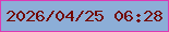 文字の大きさ：3、枠の色：dc3ab4、背景の色：8caed7、文字の色：720801 無料ブログパーツのブログ時計