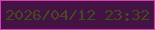 文字の大きさ：1、枠の色：dc3bb5、背景の色：431343、文字の色：484723 無料ブログパーツのブログ時計