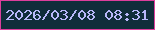 文字の大きさ：1、枠の色：dc3e9c、背景の色：102d3a、文字の色：b8b8f9 無料ブログパーツのブログ時計