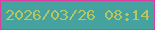 文字の大きさ：5、枠の色：dc3ea1、背景の色：45a29e、文字の色：b6c663 無料ブログパーツのブログ時計