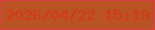 文字の大きさ：5、枠の色：dc3f45、背景の色：b95324、文字の色：d83813 無料ブログパーツのブログ時計