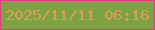 文字の大きさ：5、枠の色：dc3f7a、背景の色：7ea143、文字の色：d8a051 無料ブログパーツのブログ時計