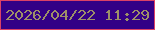 文字の大きさ：2、枠の色：dc4166、背景の色：330086、文字の色：9d9068 無料ブログパーツのブログ時計