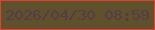 文字の大きさ：2、枠の色：dc4333、背景の色：61502c、文字の色：513c48 無料ブログパーツのブログ時計