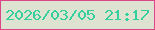 文字の大きさ：3、枠の色：dc4587、背景の色：dee2d1、文字の色：35cf9e 無料ブログパーツのブログ時計