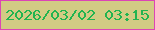 文字の大きさ：4、枠の色：dc45b5、背景の色：d2cb84、文字の色：21b450 無料ブログパーツのブログ時計