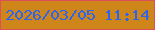 文字の大きさ：4、枠の色：dc505c、背景の色：ce851a、文字の色：2c64f2 無料ブログパーツのブログ時計
