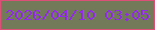 文字の大きさ：2、枠の色：dc5078、背景の色：727a59、文字の色：912be7 無料ブログパーツのブログ時計