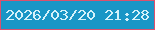 文字の大きさ：2、枠の色：dc516d、背景の色：1a96c6、文字の色：d5f1fa 無料ブログパーツのブログ時計