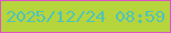 文字の大きさ：3、枠の色：dc55c7、背景の色：b6d43c、文字の色：4fc3ba 無料ブログパーツのブログ時計