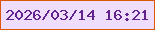 文字の大きさ：5、枠の色：dc5606、背景の色：efddfc、文字の色：622390 無料ブログパーツのブログ時計