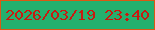 文字の大きさ：4、枠の色：dc5813、背景の色：24b06e、文字の色：c91910 無料ブログパーツのブログ時計
