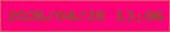 文字の大きさ：3、枠の色：dc5963、背景の色：fd0079、文字の色：716419 無料ブログパーツのブログ時計