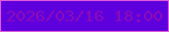 文字の大きさ：1、枠の色：dc5ada、背景の色：5e00dd、文字の色：8c0aba 無料ブログパーツのブログ時計