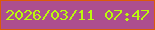 文字の大きさ：4、枠の色：dc5b08、背景の色：ad4e8e、文字の色：bafa0c 無料ブログパーツのブログ時計
