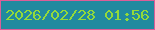 文字の大きさ：1、枠の色：dc5e98、背景の色：218a9f、文字の色：93da3a 無料ブログパーツのブログ時計