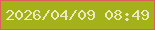 文字の大きさ：3、枠の色：dc605e、背景の色：a2b218、文字の色：efe8bb 無料ブログパーツのブログ時計
