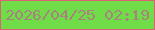 文字の大きさ：1、枠の色：dc6176、背景の色：70dc48、文字の色：a7837d 無料ブログパーツのブログ時計