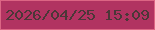 文字の大きさ：3、枠の色：dc6584、背景の色：b13361、文字の色：4b3738 無料ブログパーツのブログ時計
