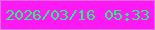 文字の大きさ：3、枠の色：dc6be4、背景の色：fc19f3、文字の色：28f279 無料ブログパーツのブログ時計