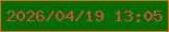 文字の大きさ：2、枠の色：dc6c1b、背景の色：066d05、文字の色：cd503b 無料ブログパーツのブログ時計