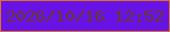 文字の大きさ：1、枠の色：dc7122、背景の色：6713e6、文字の色：6c372c 無料ブログパーツのブログ時計
