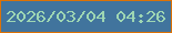 文字の大きさ：5、枠の色：dc7206、背景の色：41749d、文字の色：9ed6b3 無料ブログパーツのブログ時計