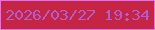 文字の大きさ：5、枠の色：dc73f6、背景の色：c52543、文字の色：b05dd4 無料ブログパーツのブログ時計