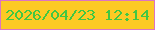 文字の大きさ：5、枠の色：dc74c2、背景の色：fcca24、文字の色：40c743 無料ブログパーツのブログ時計