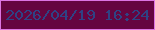 文字の大きさ：3、枠の色：dc75e3、背景の色：650540、文字の色：2f4284 無料ブログパーツのブログ時計