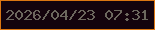 文字の大きさ：1、枠の色：dc7612、背景の色：14030d、文字の色：6c675e 無料ブログパーツのブログ時計