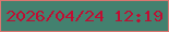 文字の大きさ：2、枠の色：dc7670、背景の色：43816f、文字の色：bf0e32 無料ブログパーツのブログ時計