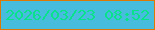 文字の大きさ：3、枠の色：dc7806、背景の色：48bcdd、文字の色：07e28b 無料ブログパーツのブログ時計