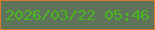 文字の大きさ：5、枠の色：dc7927、背景の色：5e7359、文字の色：4ab71d 無料ブログパーツのブログ時計