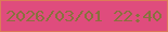 文字の大きさ：1、枠の色：dc7b58、背景の色：df4c7d、文字の色：88713d 無料ブログパーツのブログ時計