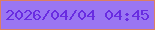 文字の大きさ：4、枠の色：dc7f62、背景の色：9a76f3、文字の色：692ce1 無料ブログパーツのブログ時計