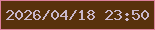 文字の大きさ：1、枠の色：dc7f9b、背景の色：58310c、文字の色：c9b7cb 無料ブログパーツのブログ時計