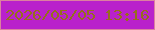 文字の大きさ：2、枠の色：dc80a0、背景の色：b921cb、文字の色：956e1c 無料ブログパーツのブログ時計