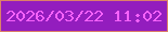文字の大きさ：1、枠の色：dc8168、背景の色：931dbe、文字の色：f662fa 無料ブログパーツのブログ時計