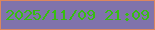 文字の大きさ：1、枠の色：dc865e、背景の色：8073ab、文字の色：37be10 無料ブログパーツのブログ時計