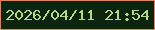 文字の大きさ：5、枠の色：dc8858、背景の色：0d240d、文字の色：b4d97f 無料ブログパーツのブログ時計