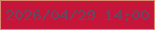 文字の大きさ：5、枠の色：dc886e、背景の色：c51538、文字の色：674863 無料ブログパーツのブログ時計
