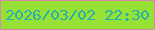 文字の大きさ：1、枠の色：dc88a7、背景の色：97e137、文字の色：26b0ad 無料ブログパーツのブログ時計
