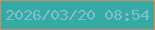 文字の大きさ：3、枠の色：dc895f、背景の色：35aba6、文字の色：84bdcd 無料ブログパーツのブログ時計