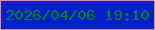 文字の大きさ：4、枠の色：dc8cbf、背景の色：0220c9、文字の色：048020 無料ブログパーツのブログ時計